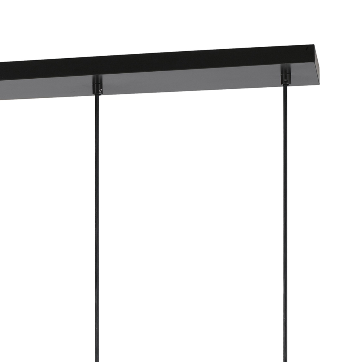 Metal Pendant Fixture With 4 Lantern Design Glass Shade, Black And Clear- Saltoro Sherpi
