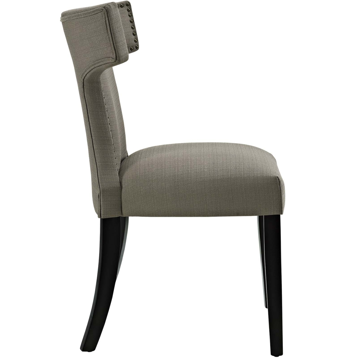 Curve Set Of 2 Fabric Dining Side Chair, Granite