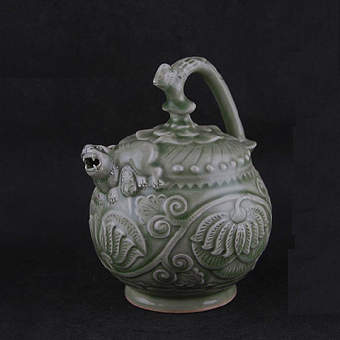 Antique Reflux Pot Porcelain Chinese Wine Pot Teapot Song Dynasty Style Vintage Flagon Home Decor GDHP027
