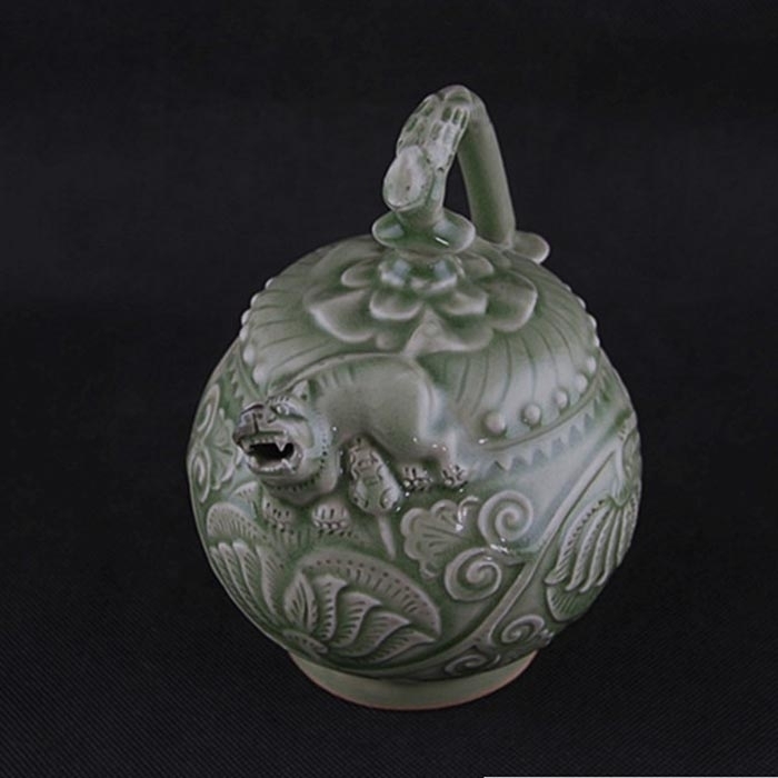 Antique Reflux Pot Porcelain Chinese Wine Pot Teapot Song Dynasty Style Vintage Flagon GDHP027