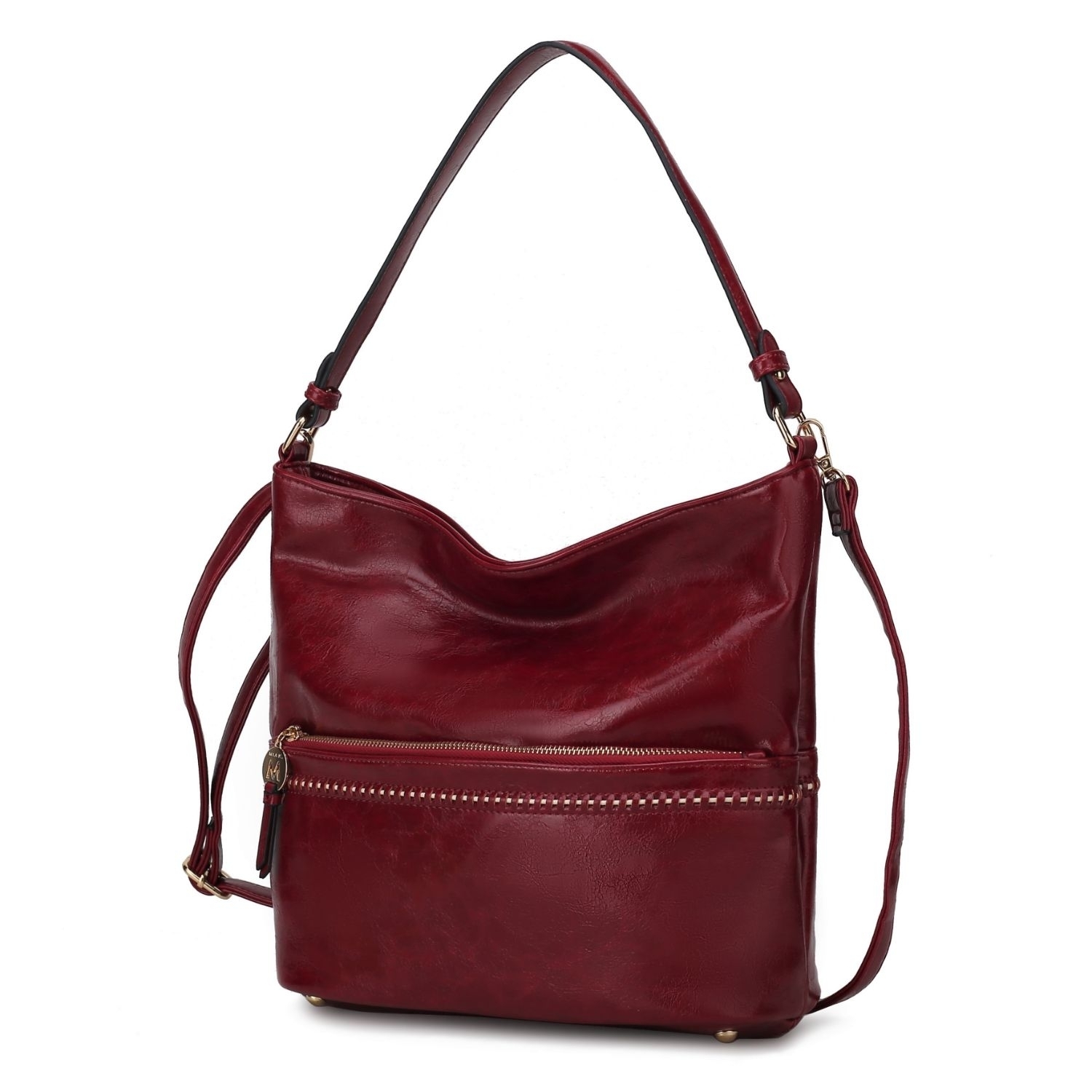 MKF Collection Sierra Vegan Leather Women's Shoulder Bag By Mia K - Wine