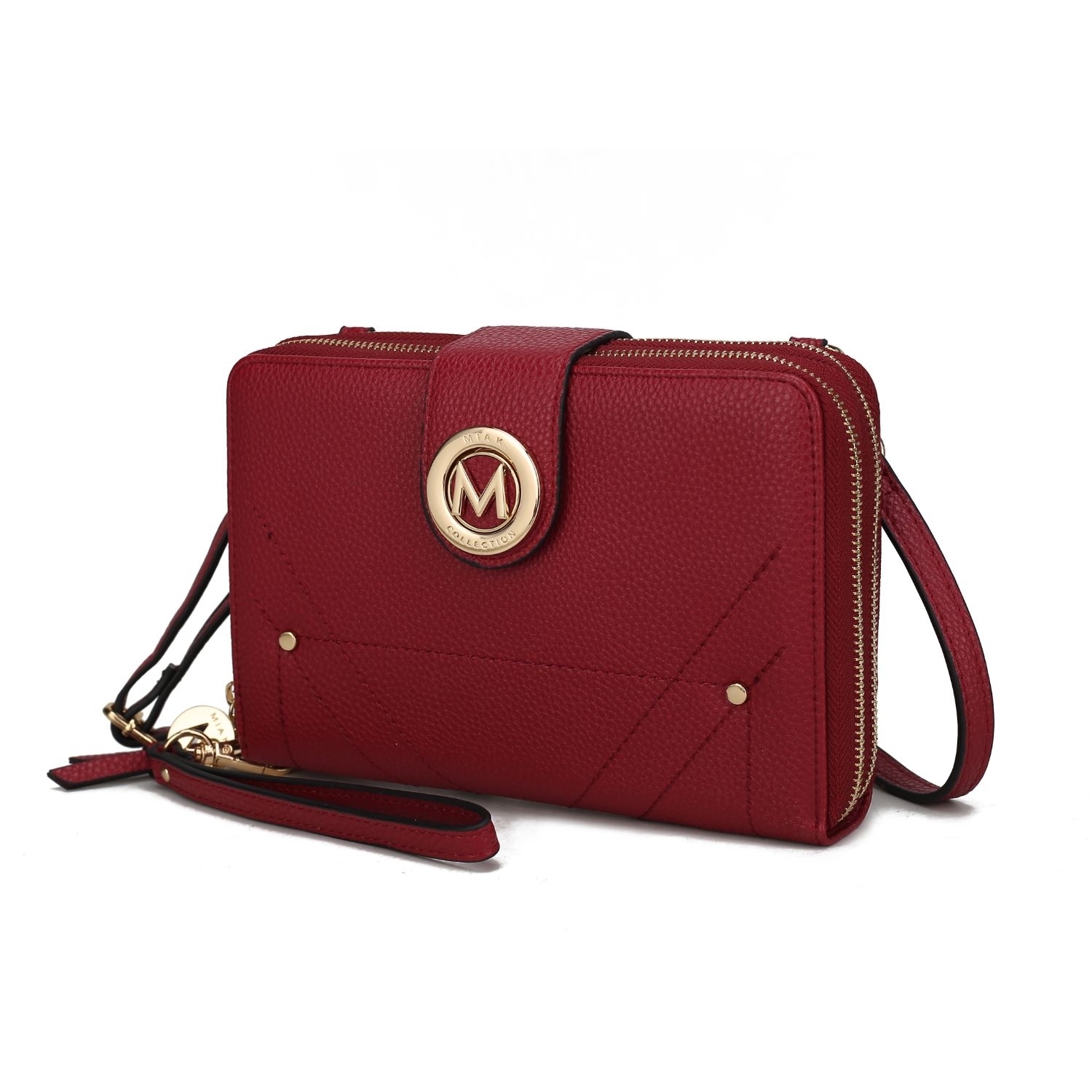MKF Collection Sage Cell-phone - Wallet Crossbody Handbag With Optional Wristlet By Mia K - Red