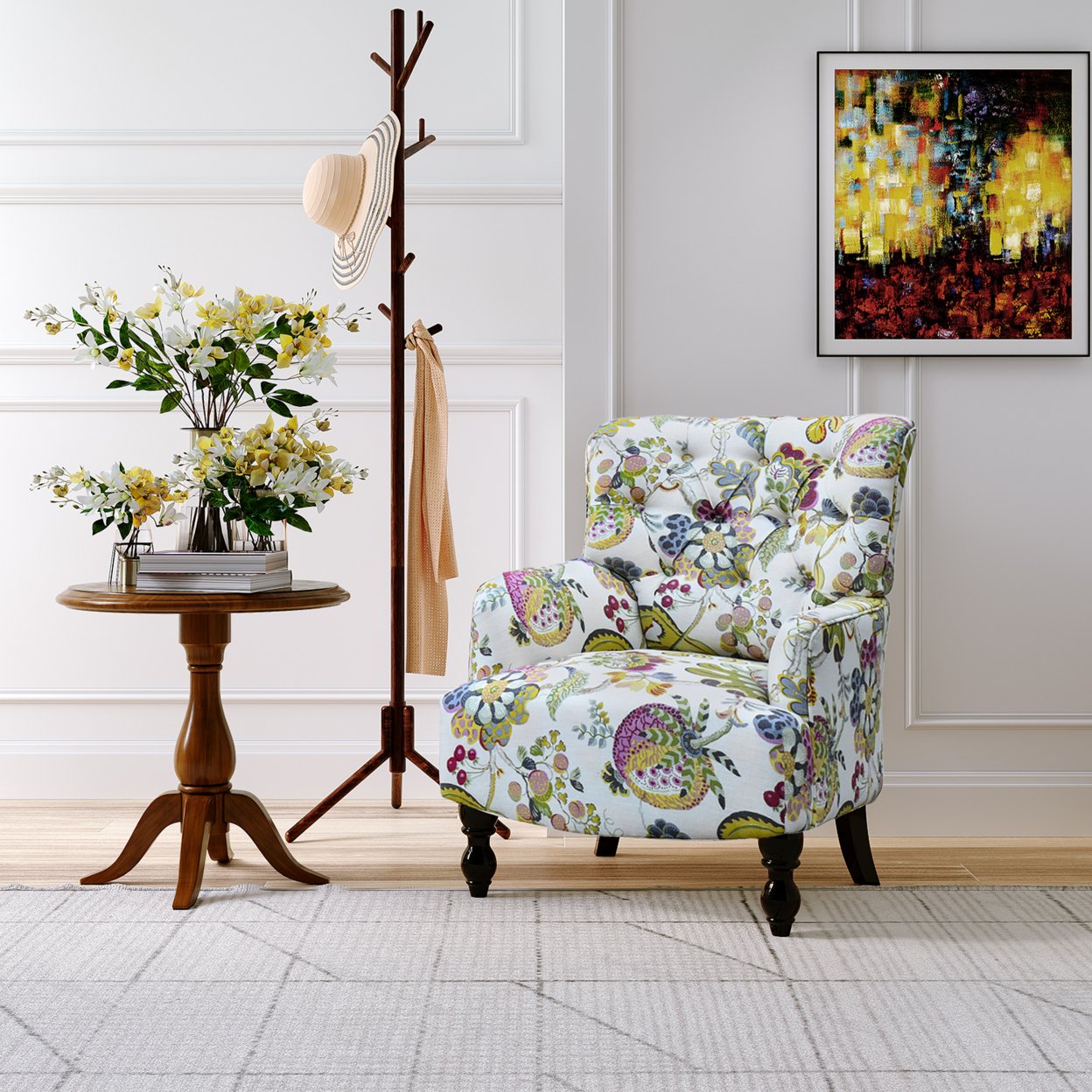 27.5Inch Wide Pattern Upholstered Armchair A