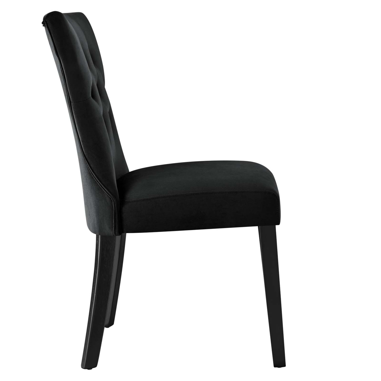 Silhouette Performance Velvet Dining Chairs - Set Of 2, Black
