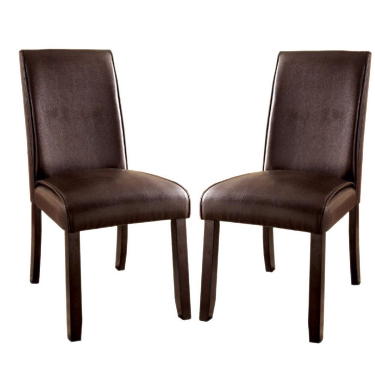 Gladstone I Contemporary Side Chair, Dark Walnut Finish, Set Of 2- Saltoro Sherpi