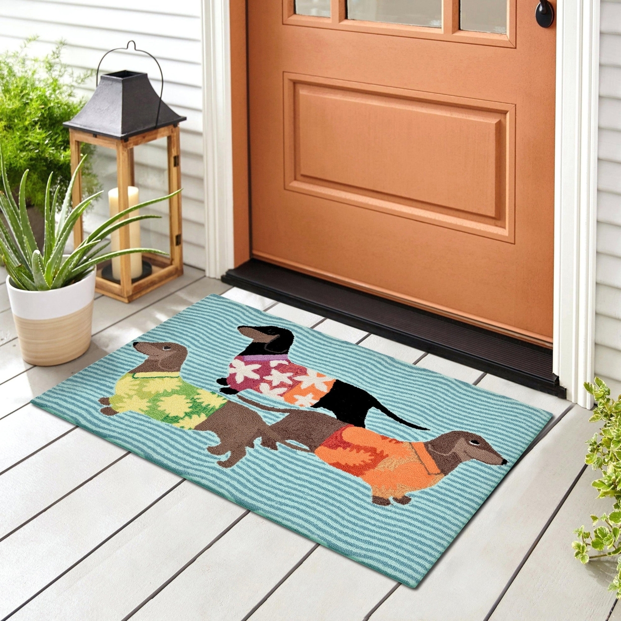 Liora Manne Frontporch Tropical Hounds Indoor Outdoor Area Rug Multi - 2'6 X 4'