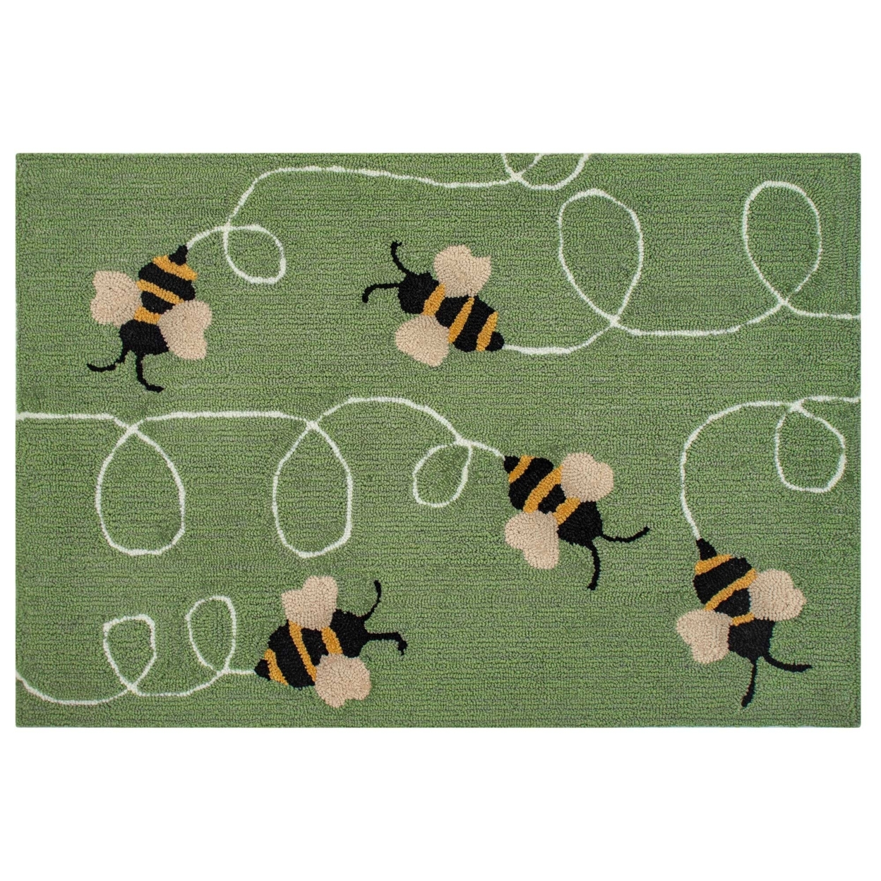 Liora Manne Frontporch Buzzy Bees Indoor Outdoor Area Rug Green - 2'6 X 4'