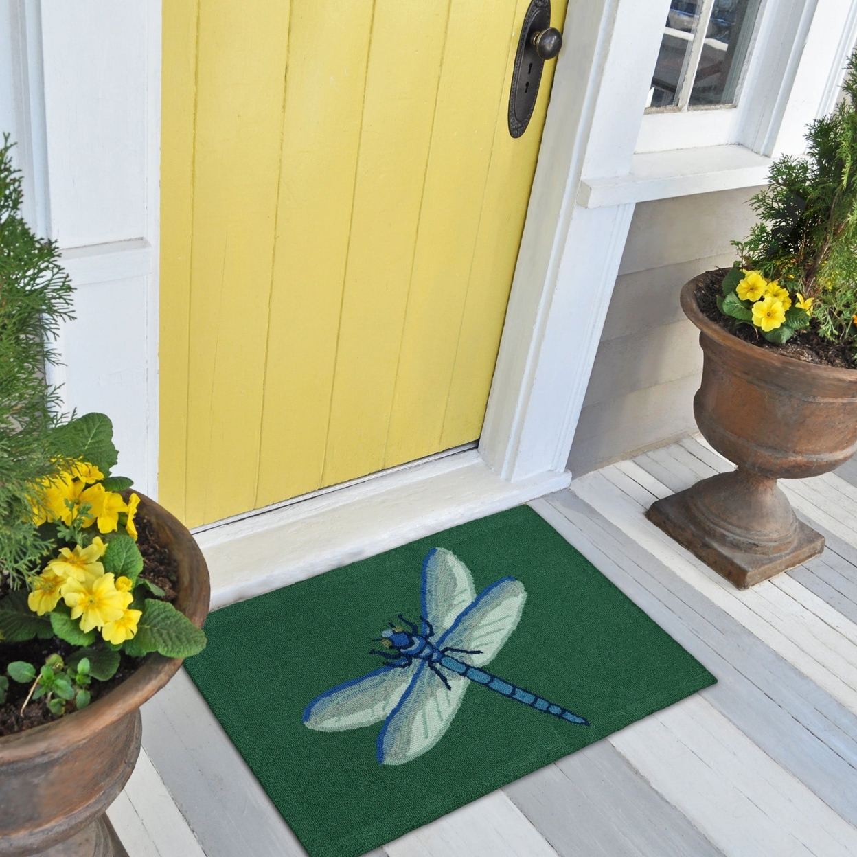 Liora Manne Frontporch Garden Dragonfly Indoor Outdoor Area Rug Green - 2'6 X 4'