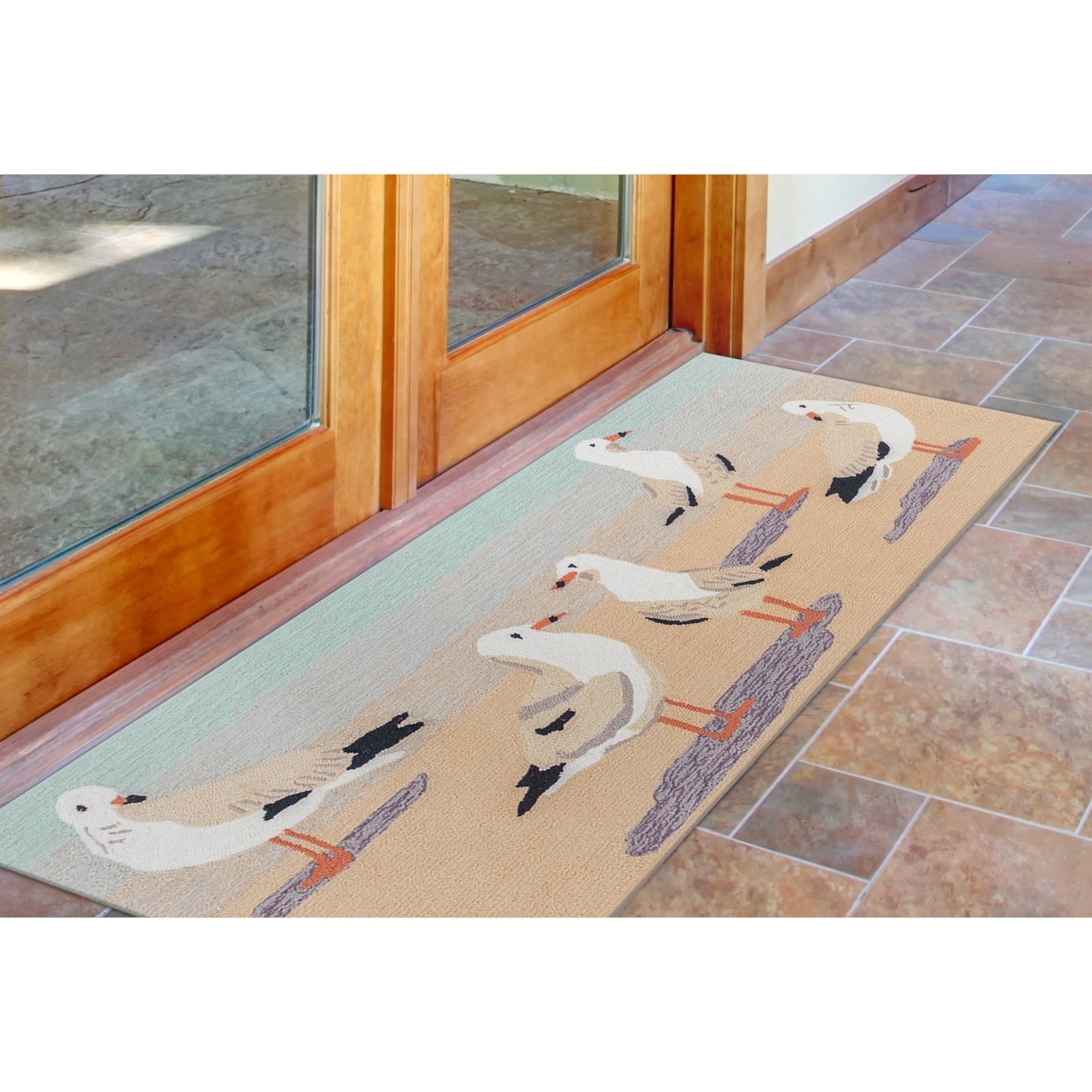 Liora Manne Frontporch Gulls Indoor Outdoor Area Rug Sand - 2'6 X 4'