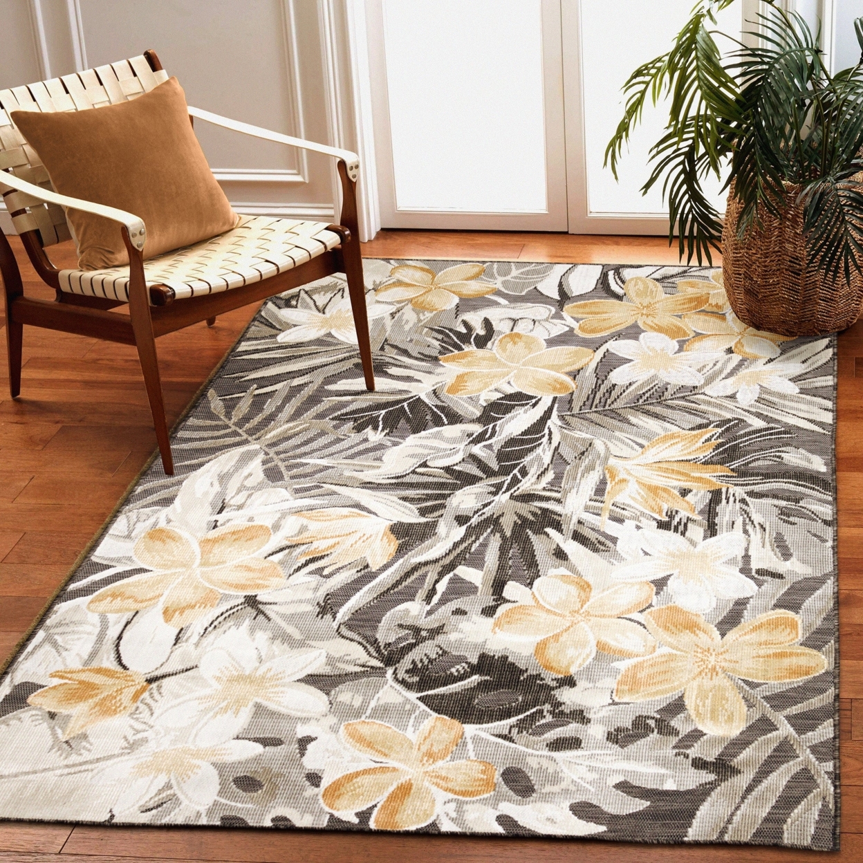 Liora Manne Canyon Paradise Indoor Outdoor Area Rug Charcoal - 7'8 X 9'10