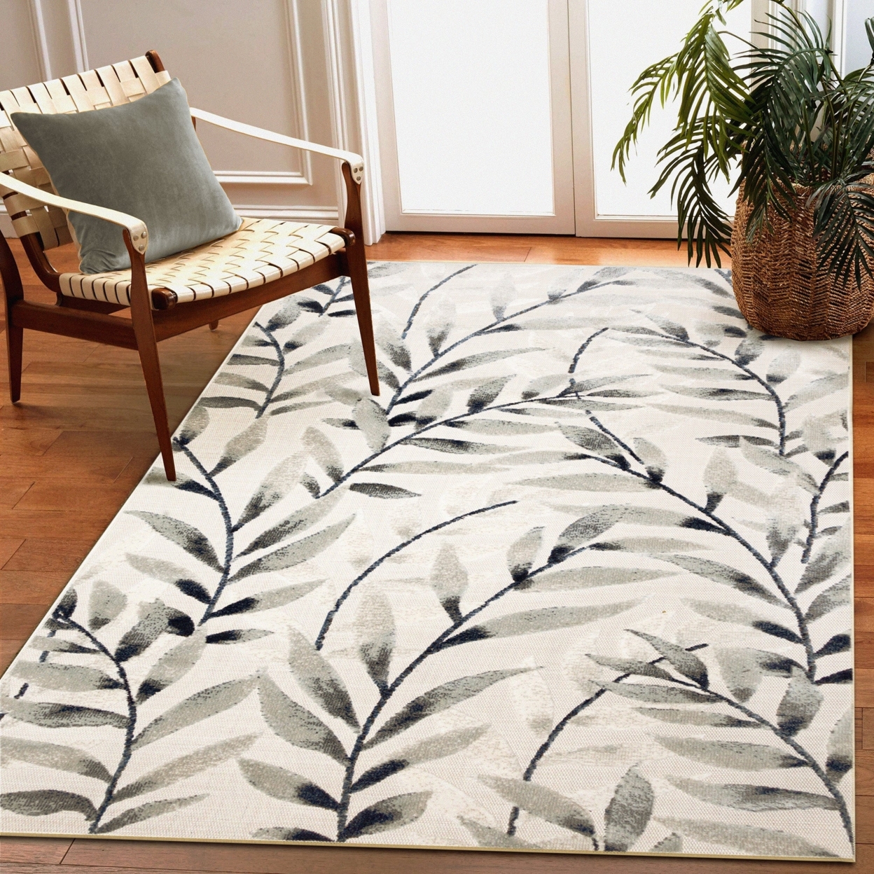 Liora Manne Canyon Vines Indoor Outdoor Area Rug Ivory - 7'8 X 9'10