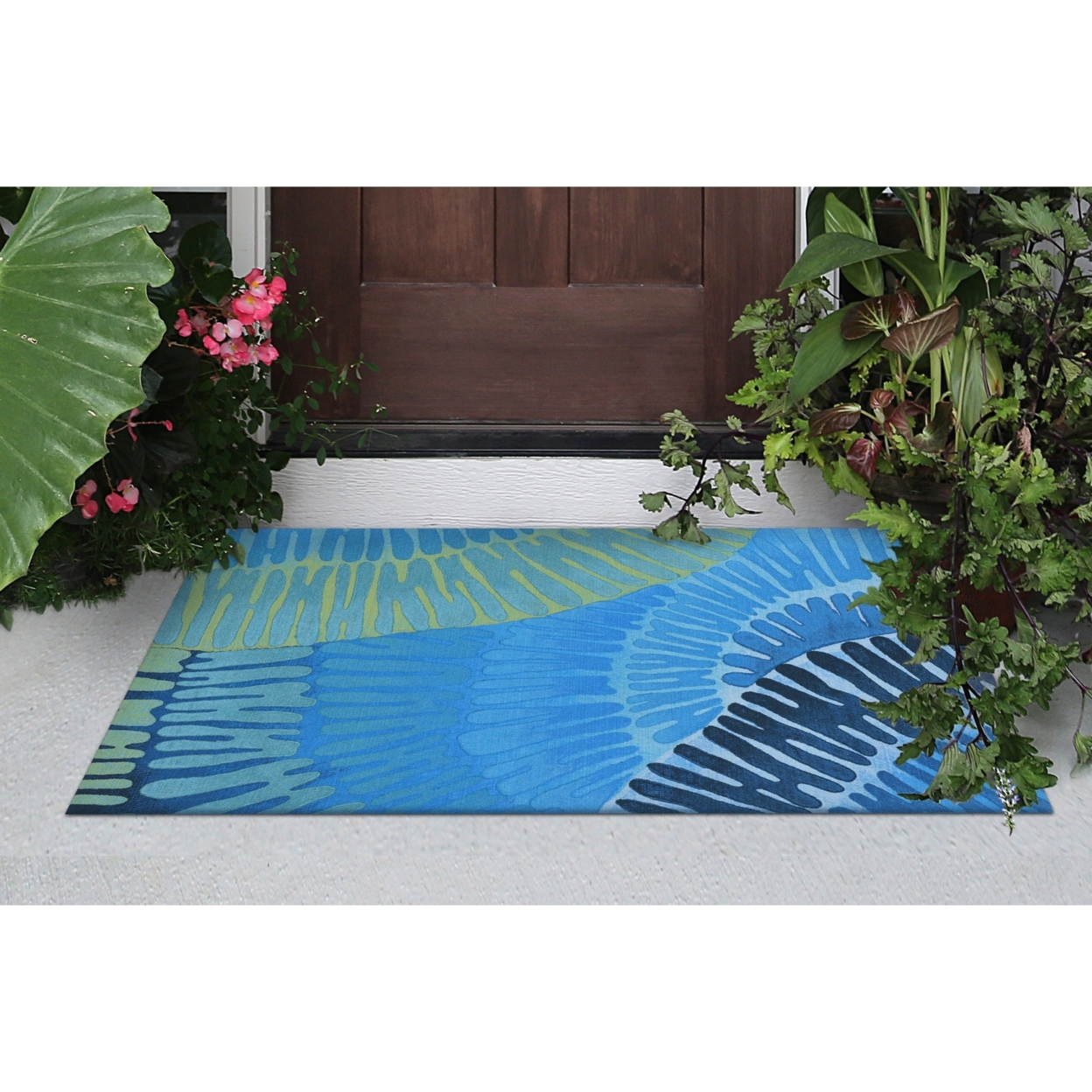Liora Manne Visions IV Cirque Indoor Outdoor Area Rug Caribe - 5' X 8'