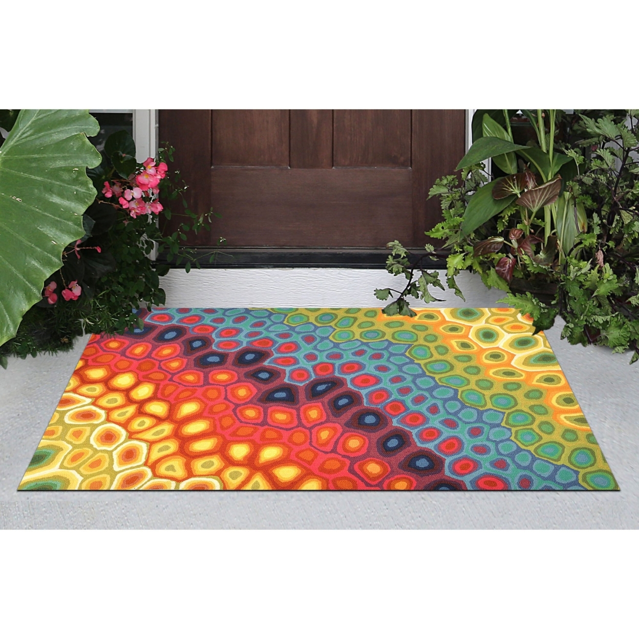 Liora Manne Visions IV Pop Swirl Indoor Outdoor Area Rug Multi - 3'6 X 5'6