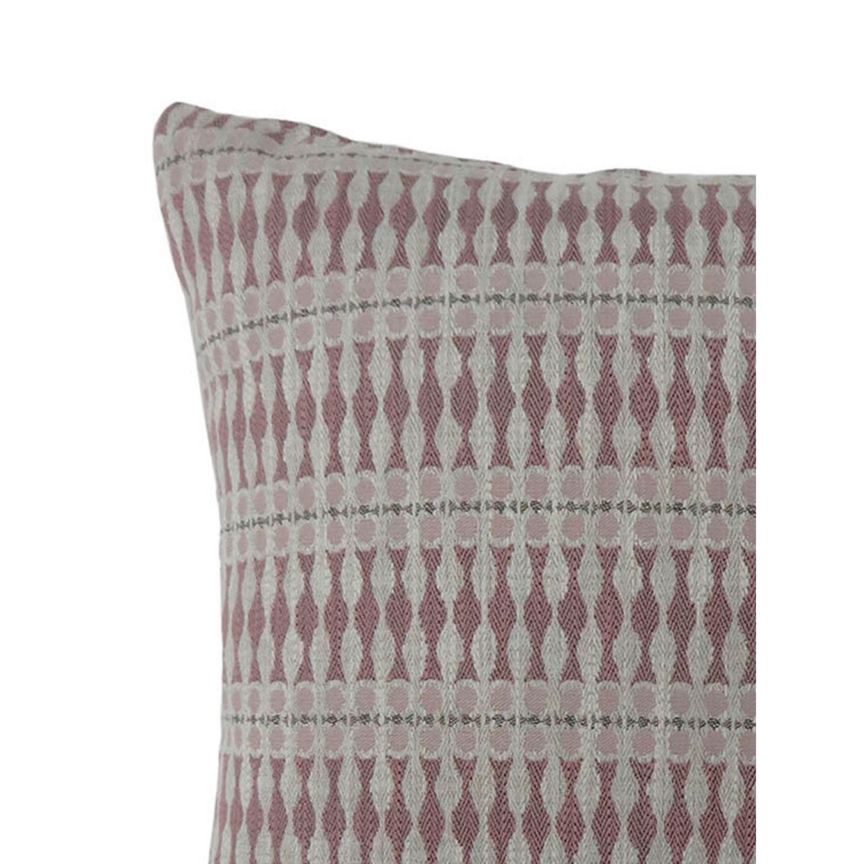 18 Inch Throw Pillow, Set Of 2, Tribal Design Pattern Polyester Fabric, Gray, Red