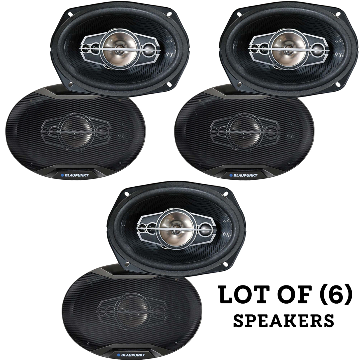 (Set Of 3) BLAUPUNKT GTX695 6 X 9 5-Way Coaxial Car Speakers 750 Watts 4 Ohm