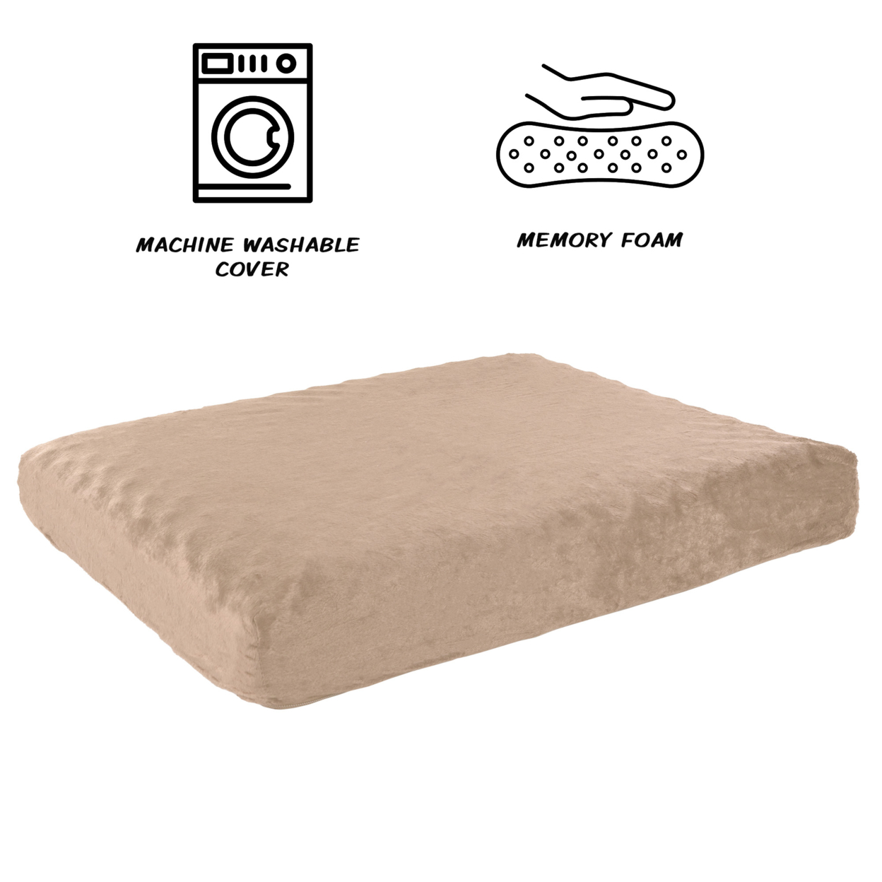 PETMAKER Medium Memory Foam Dog Bed With Removable Cover