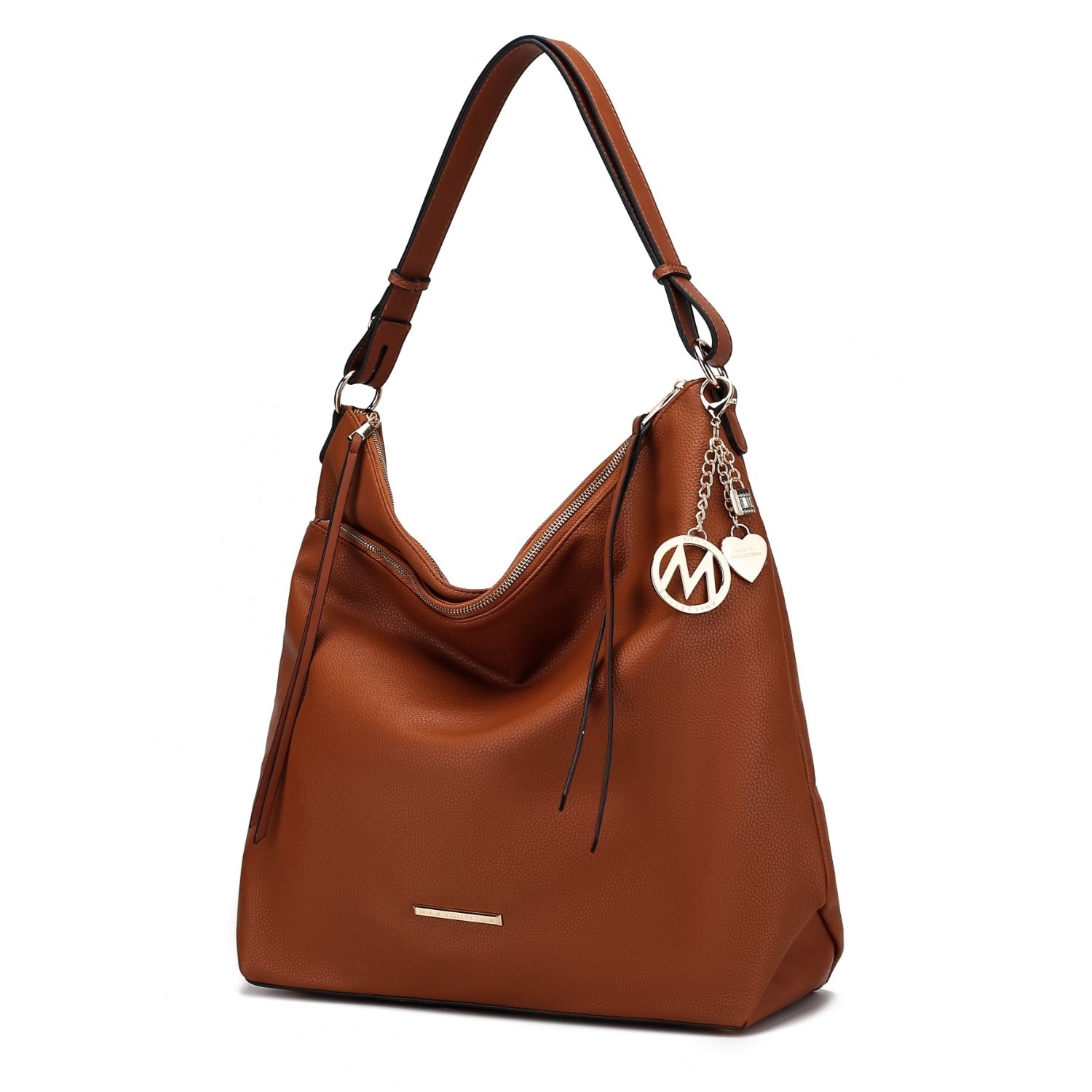 MKF Collection Elise Hobo Handbag By Mia K. - Cognac