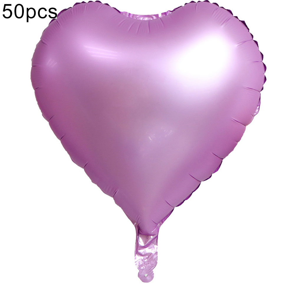 50Pcs 18inch Big Star Love Heart Round Foil Balloon Birthday Wedding Party Decor - pink, 1