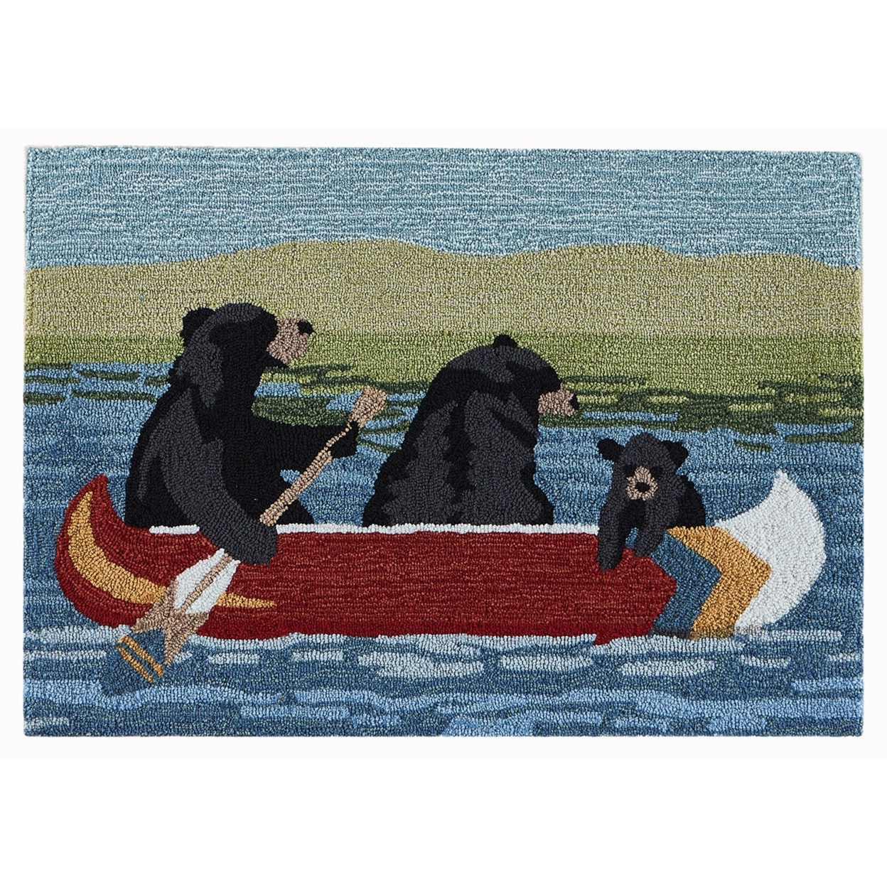 Liora Manne Frontporch Are We Bear Yet? Indoor Outdoor Area Rug Lake - 2'6 X 4'