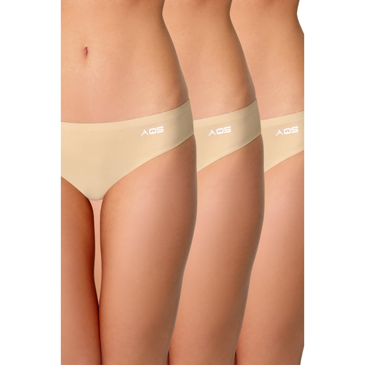 Aqs Ladies Seamless Nude Bikini 3 Pack
