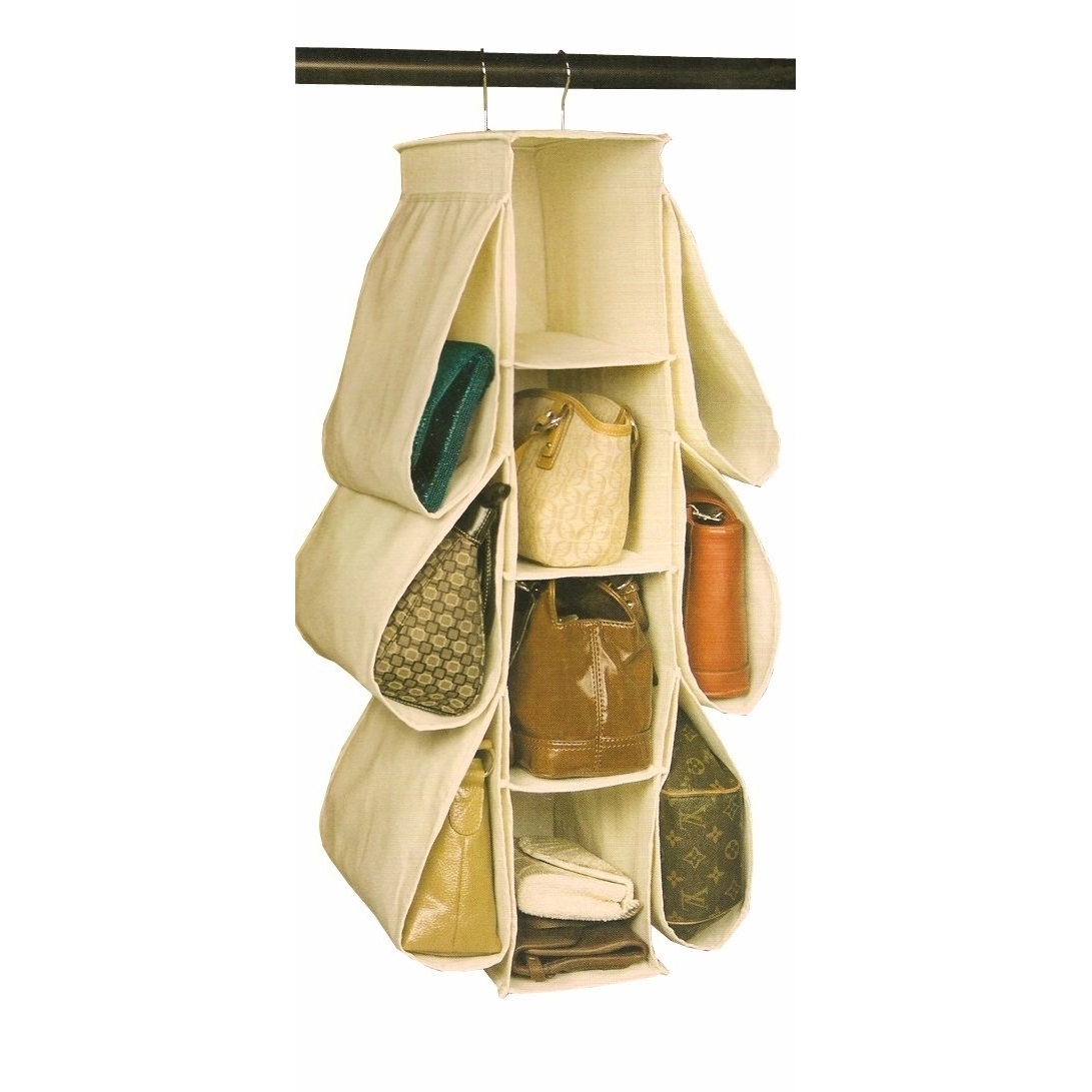 Richards Homewares Hanging Handbag Organizer-Canvas/Natural