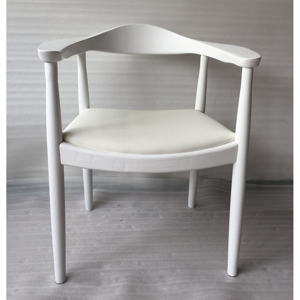 Embla Chair - White & White Leather