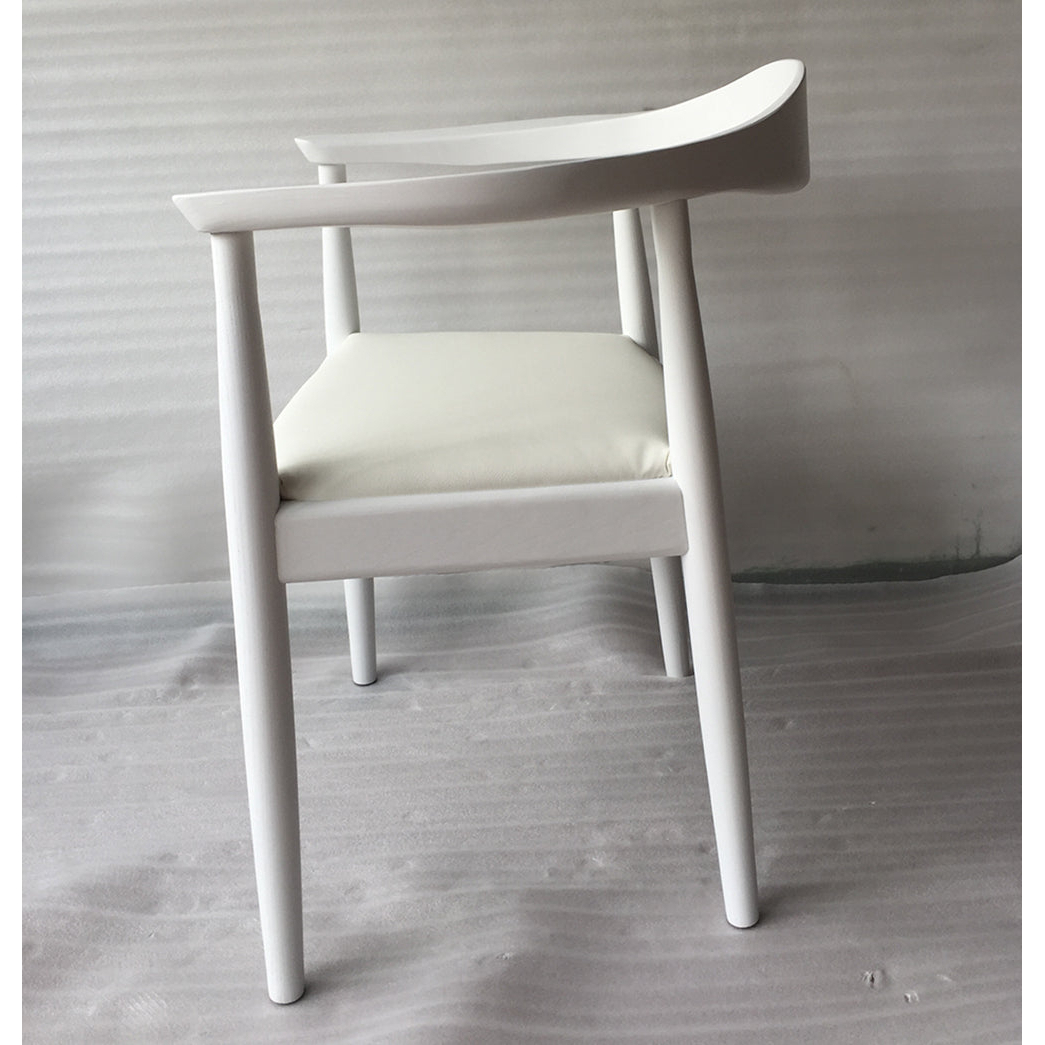 Embla Chair - White & White Leather