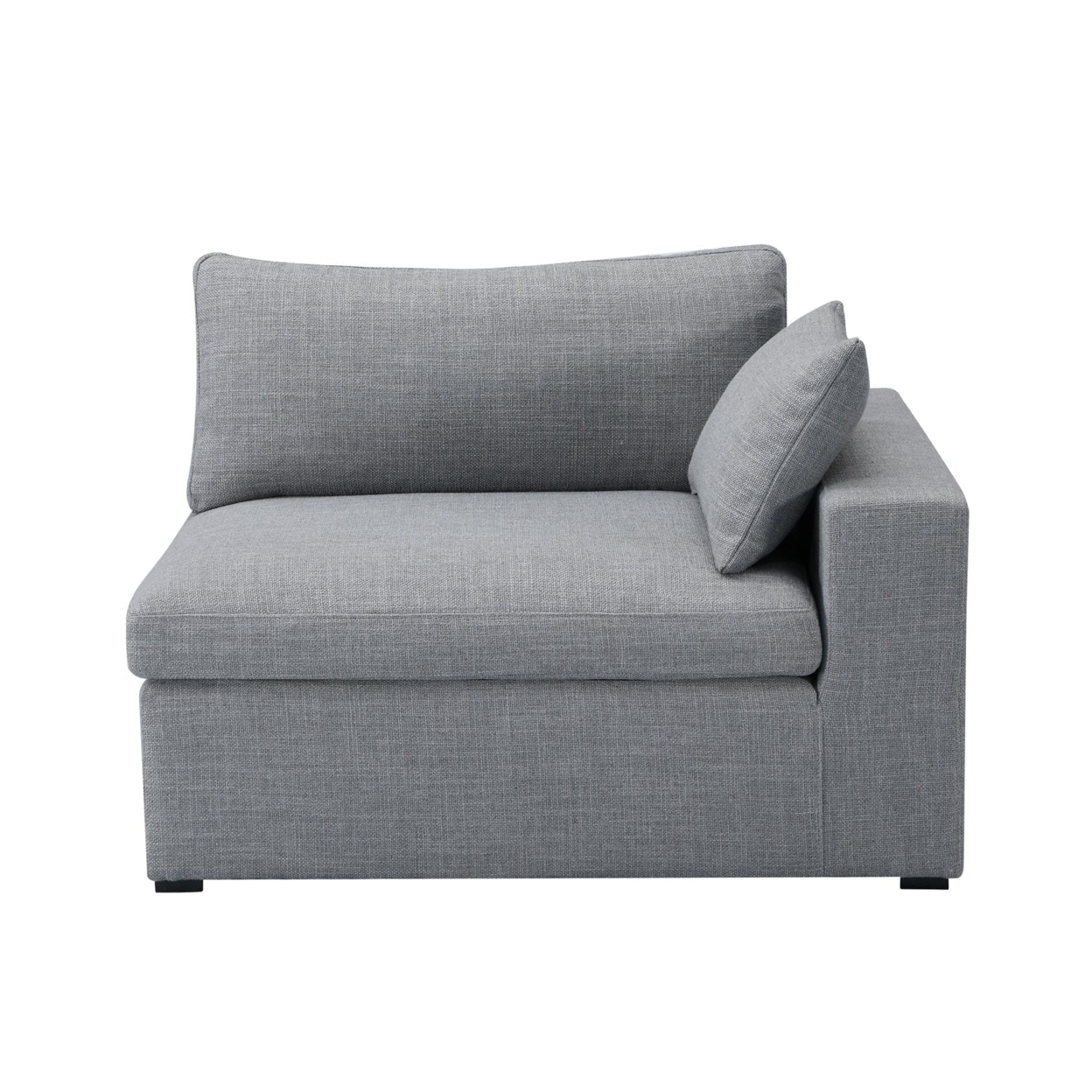 InÃ¨s Sofa - 1-Seater Single Module With Left Arm - Grey Fabric