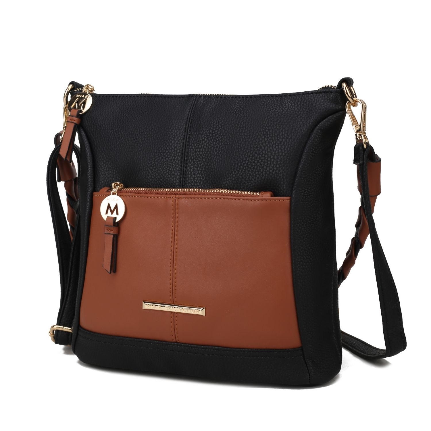 MKF Collection Nala Vegan Color-block Leather Women's Shoulder Bag By Mia K. - Black