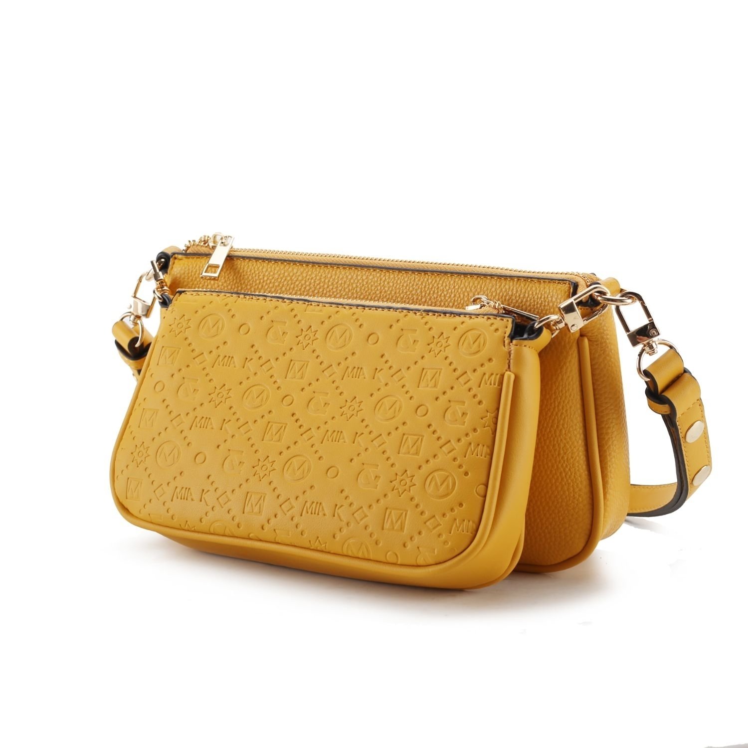 MKF Collection Dayla Vegan Leather Women's Shoulder Bag By Mia K -2 Pieces - Yellow
