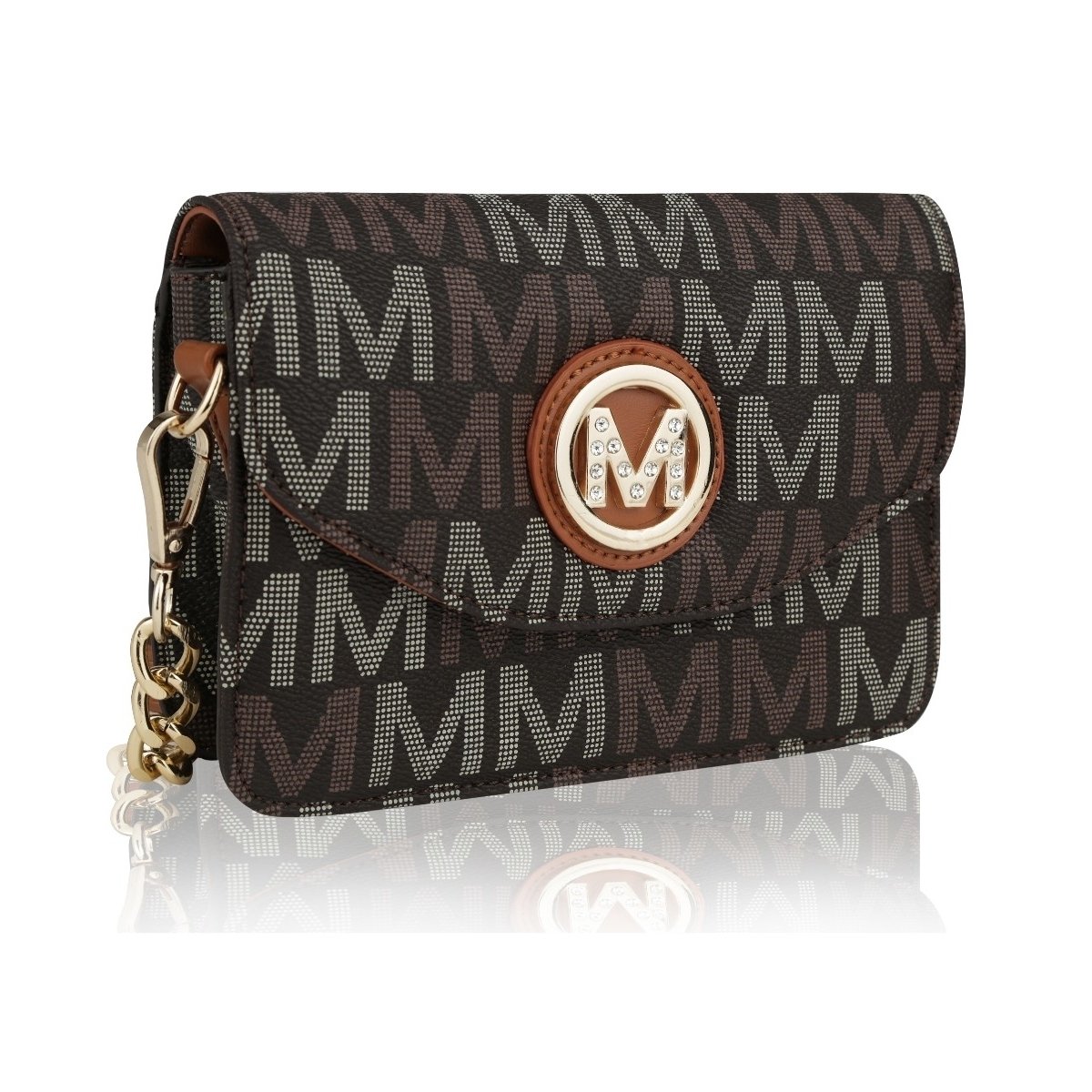 MKF Collection By Mia K. Ferrara M Signature Crossbody Handbag - Brown