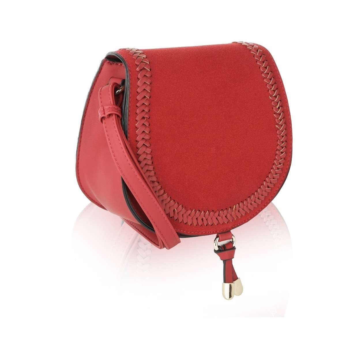 MKF Collection By Mia K. Simply Elegant Saddle Handbag - Red