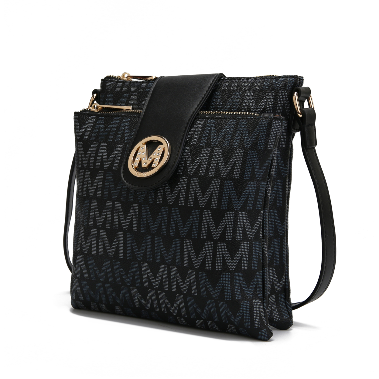 MKF Collection By Mia K. Nadien Milan M Signature Crossbody Handbag - Beige