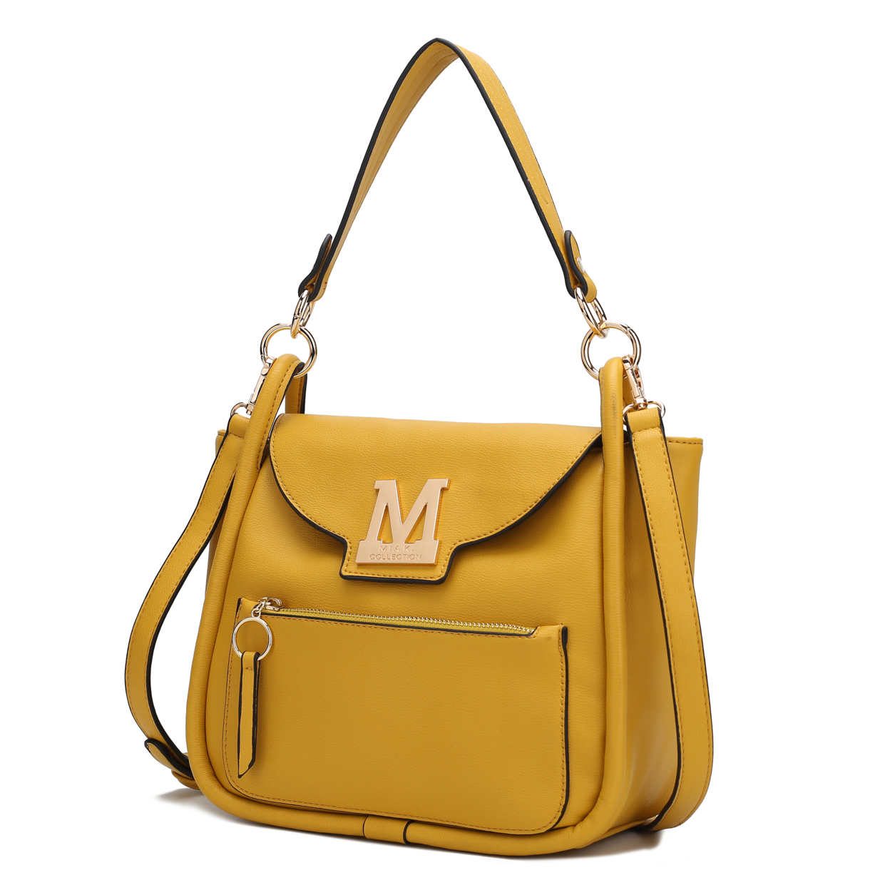 MKF Collection Chloy Shoulder Handbag By Mia K. - Mustard