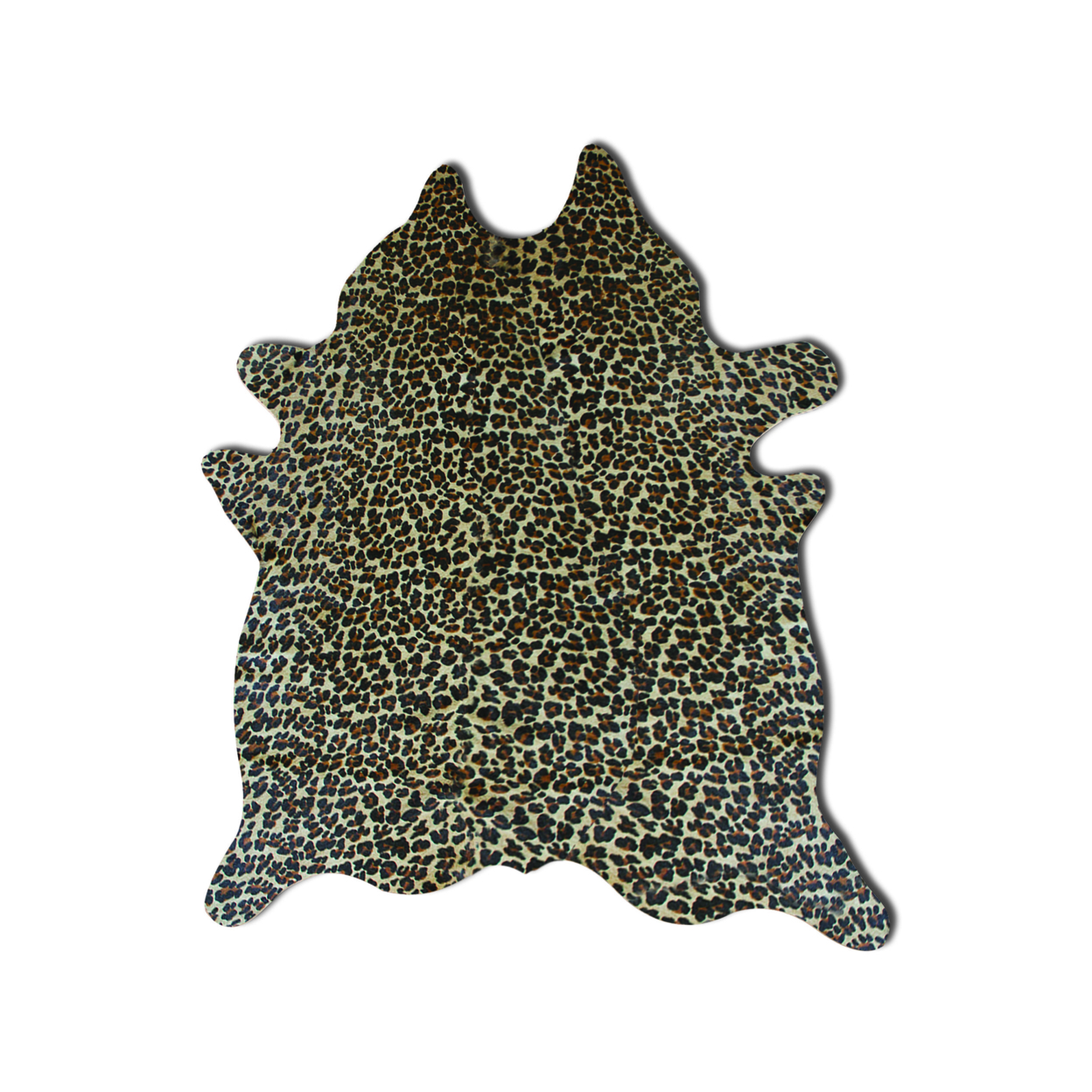 Togo Cowhide Rug Aprox 6'x7' Leopard