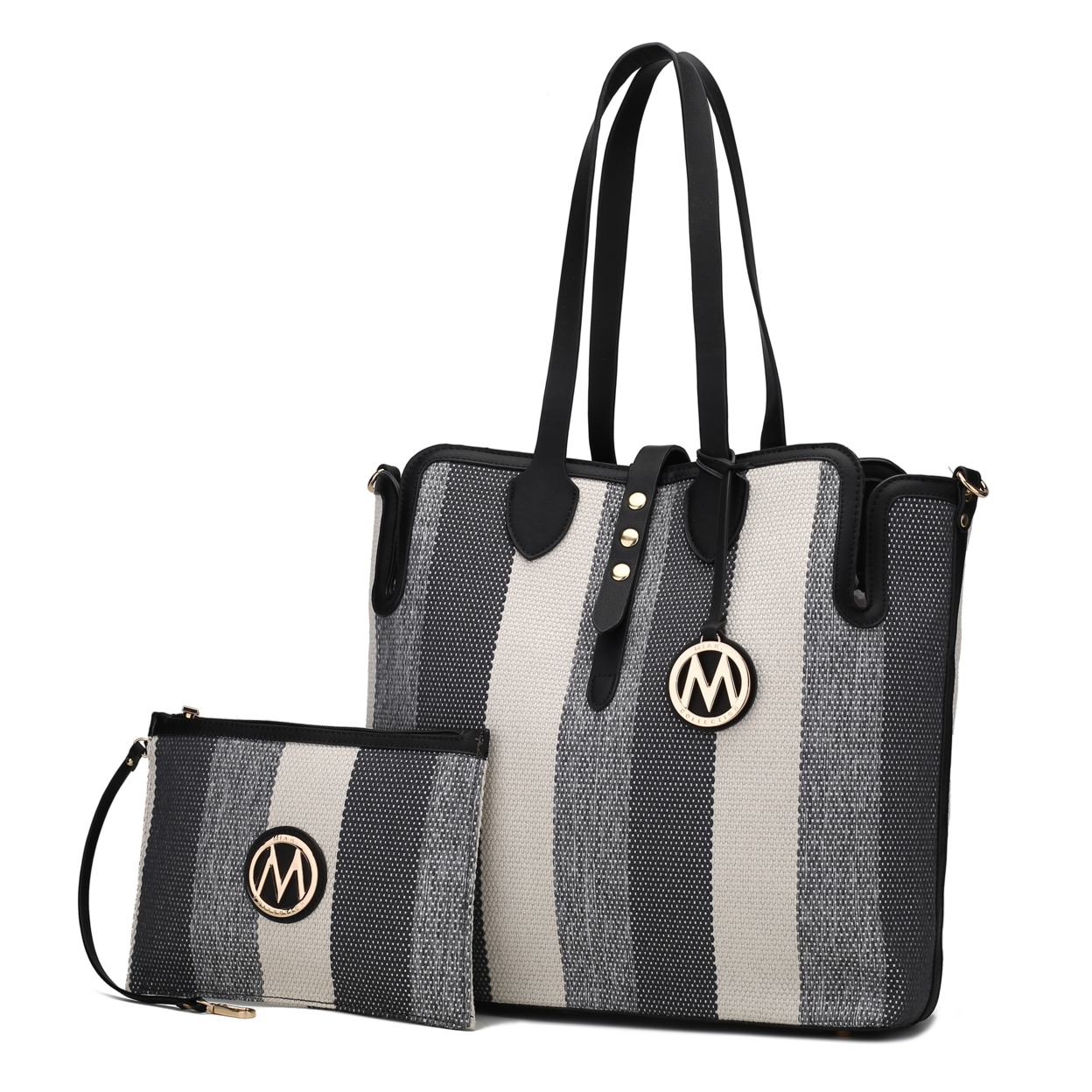 MKF Collection Juliana Oversize Tote Handbag & Wristlet By Mia K. - Navy Combo