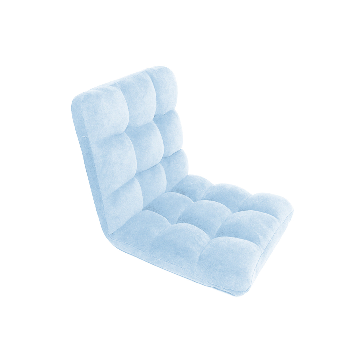 Clover Adjustable Recliner Memory Foam Armless Ergonomic Chair - Blue