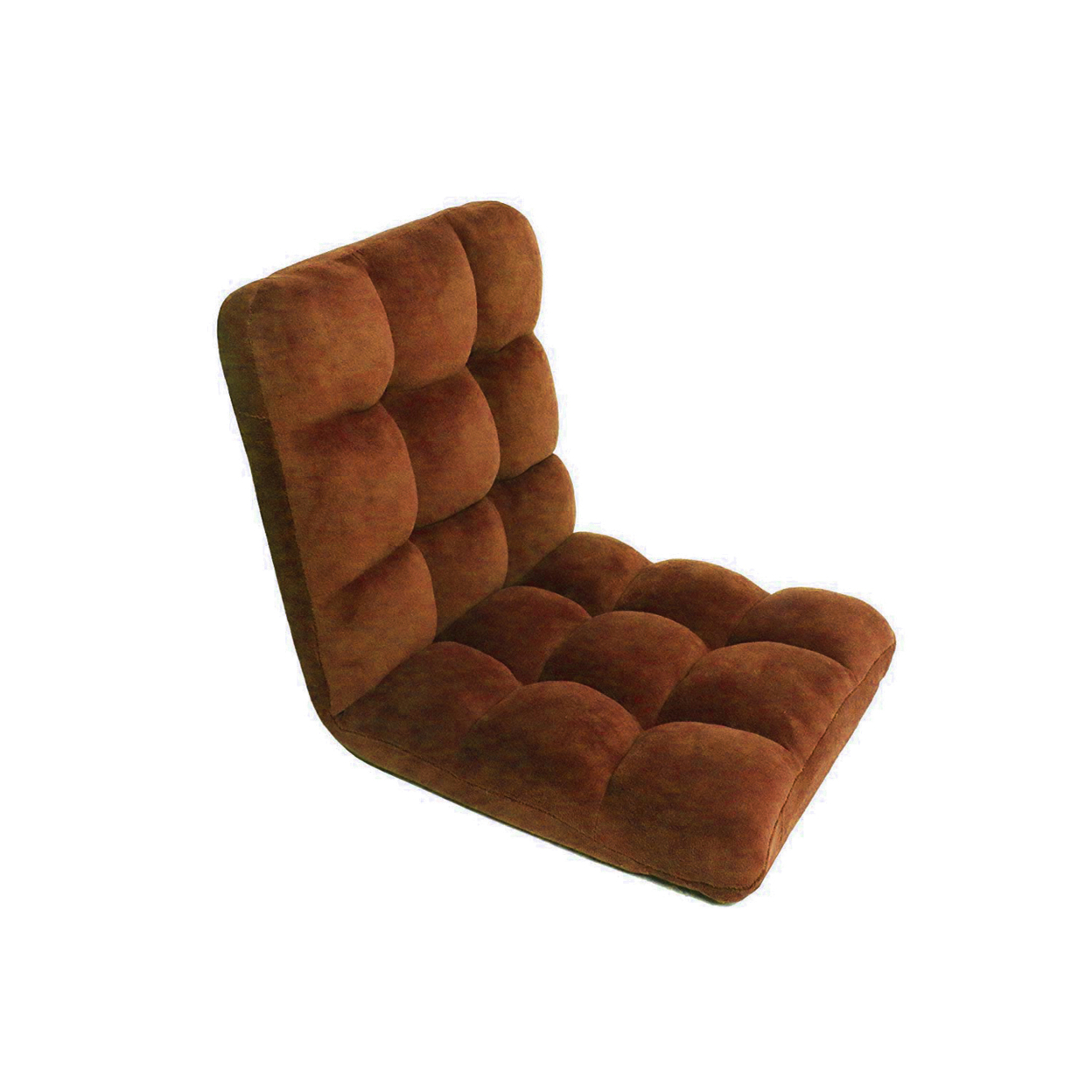 Clover Adjustable Recliner Memory Foam Armless Ergonomic Chair - Brown