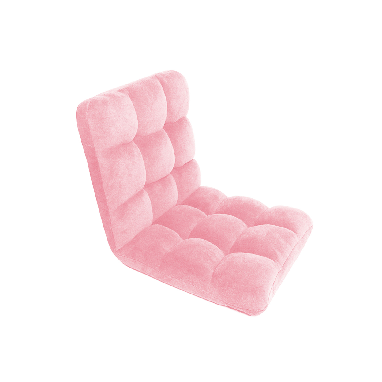 Clover Adjustable Recliner Memory Foam Armless Ergonomic Chair - Pink
