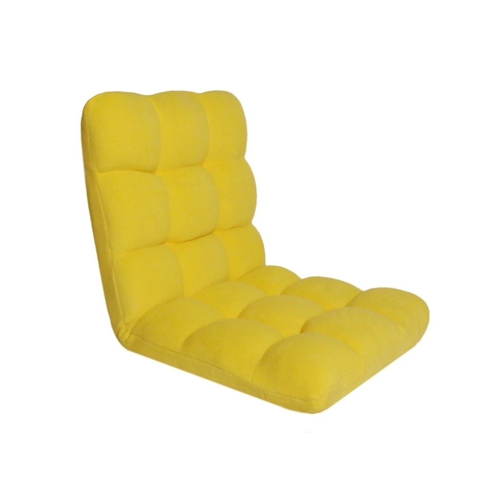 Clover Adjustable Recliner Memory Foam Armless Ergonomic Chair - Yellow