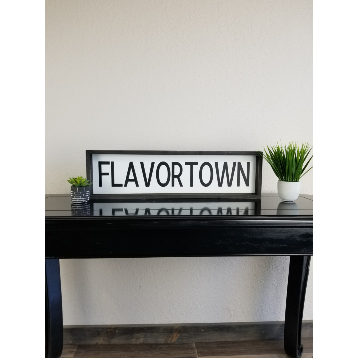 Flavortown Framed Sign - rustic decor - farmhouse decor- framed sign- shelf sign- kitchen decor- sign- decor-