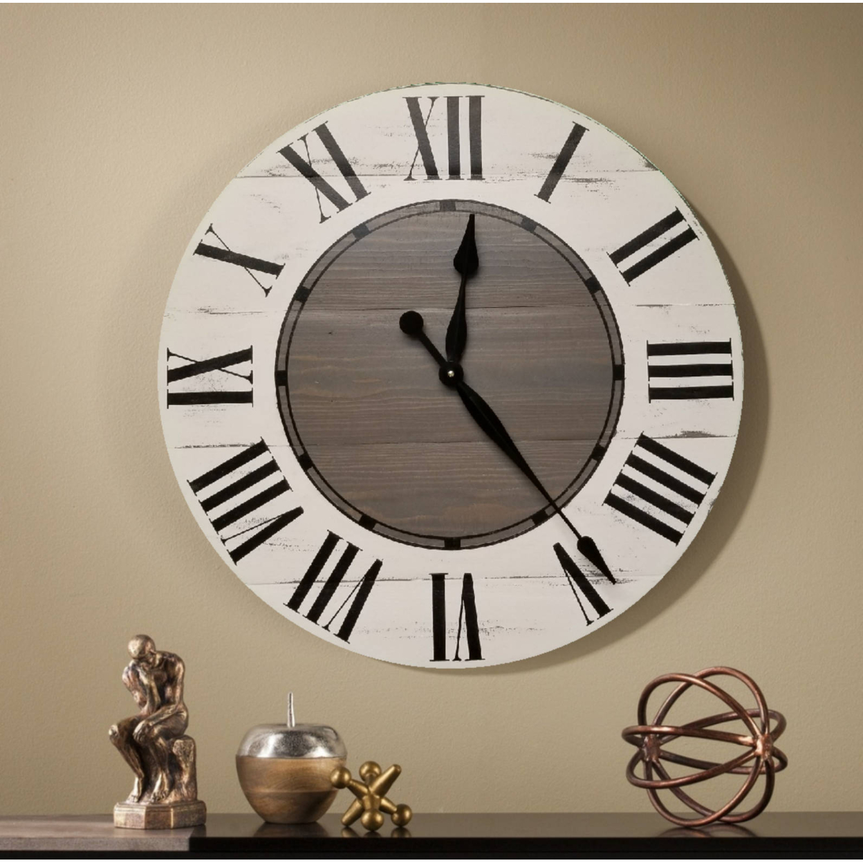The Tovie Farmhouse clock - rustic clock - oversized wall clock - big clock - large clock - farmhouse decor - rustic decor - - 30 NCH