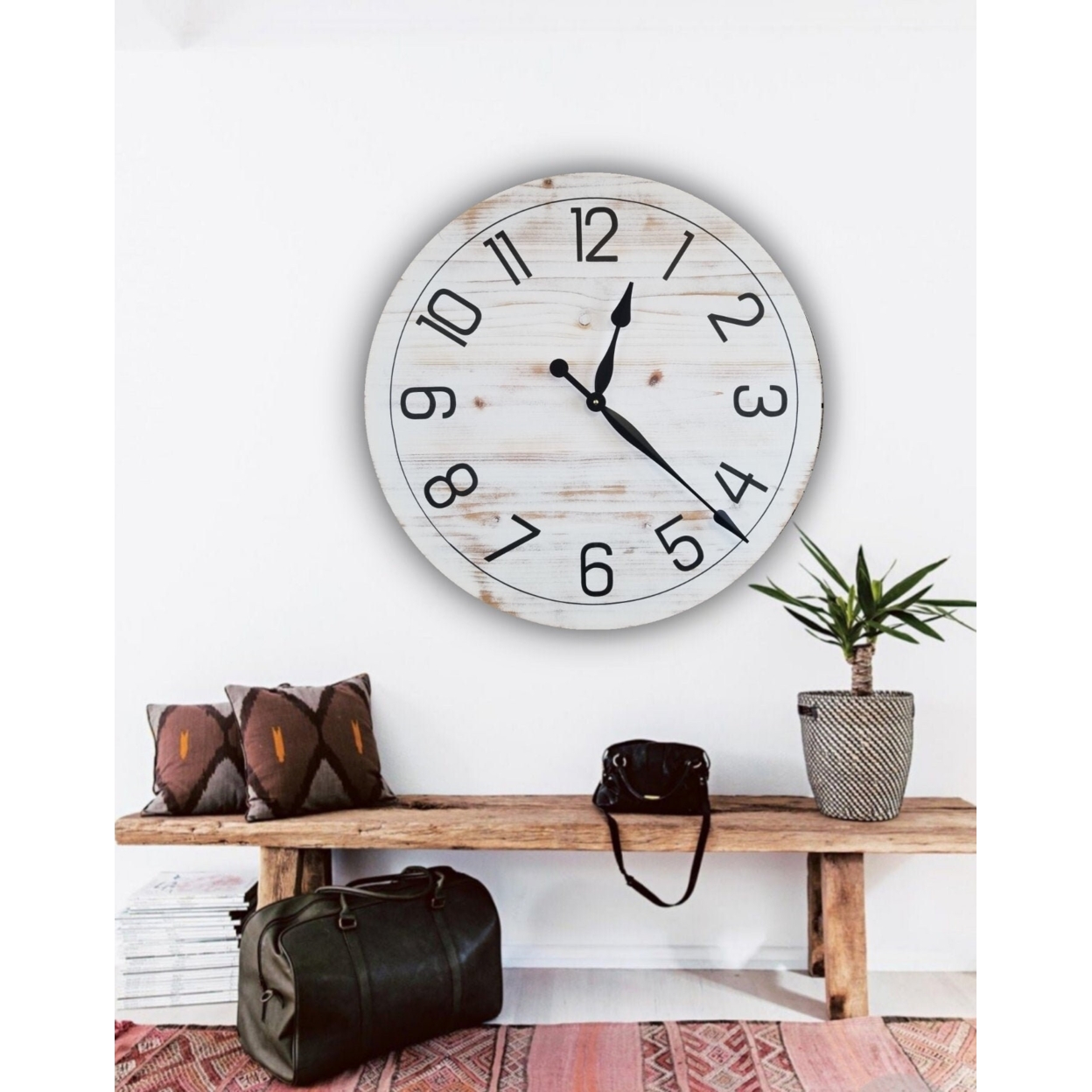 The Layla Farmhouse clock - rustic clock - over sized wall clock - big clock - large clock - farmhouse decor - rustic decor - - 30 INCH