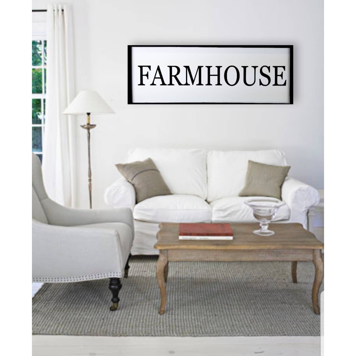 Farmhouse Sign - Canvas Wall Sign - Farmhouse Decor - Funny Sign - Rustic Decor - Canvas Wall Art - Framed Sign - Home Sign - Natural Cedar