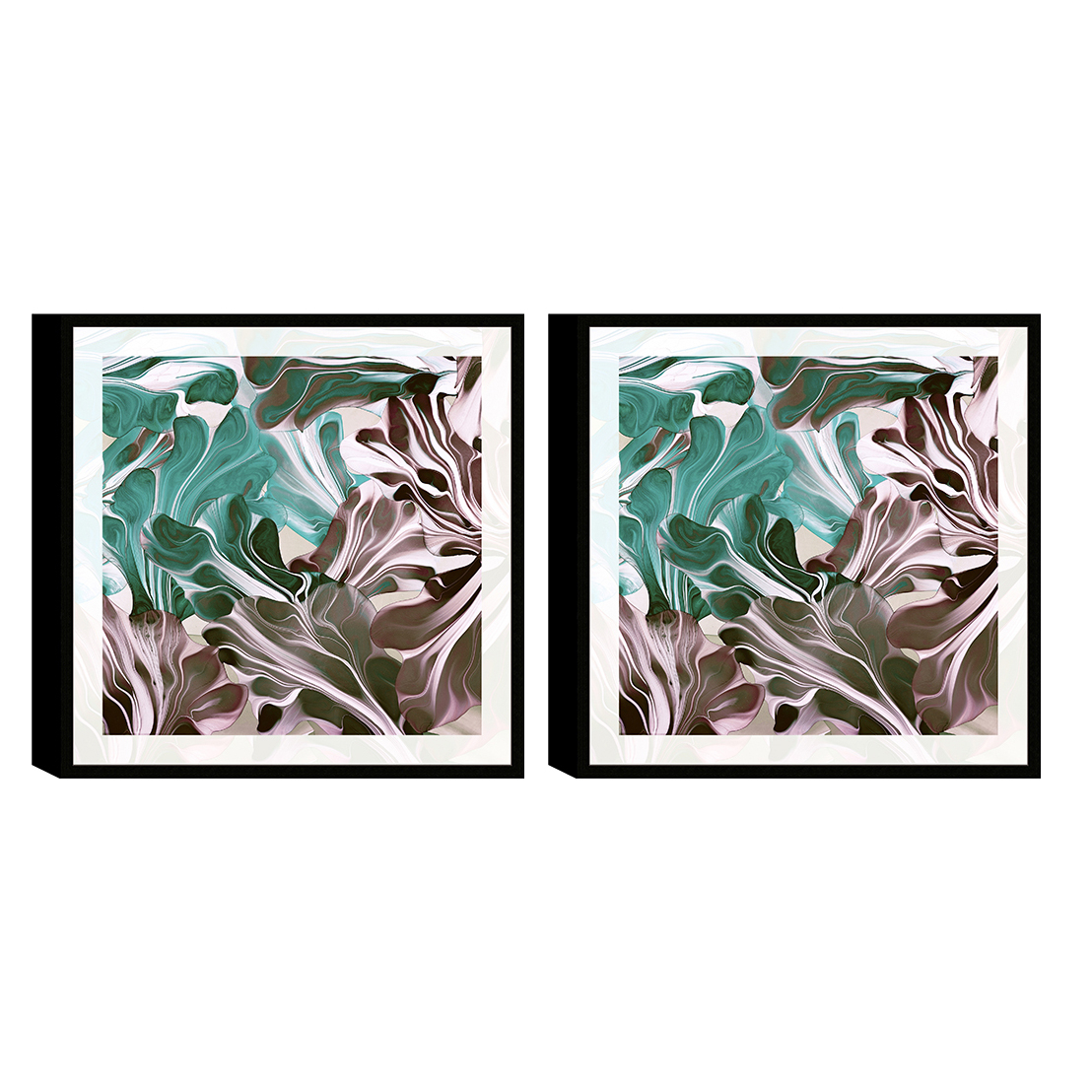 Cavalli 2 Piece Framed Canvas Painting 15.5x31 Inches