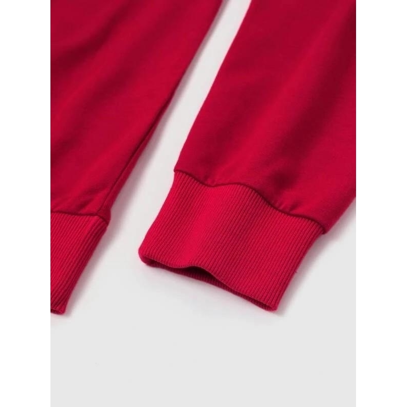 Christmas & Slogan Graphic Sweatshirt - Red, L