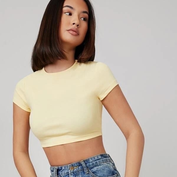 Form Fitted Crop Top - Pink, S