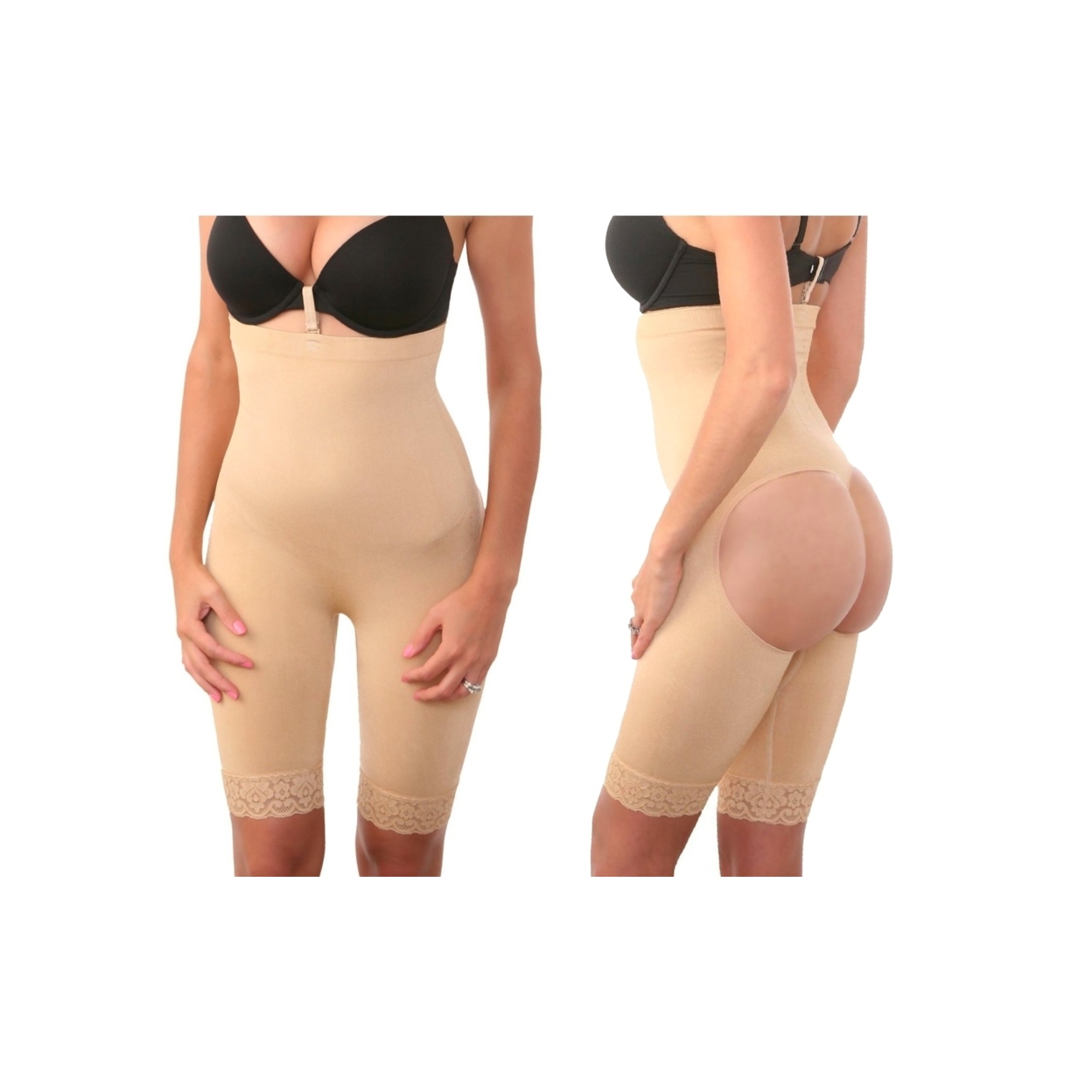Women's Butt Uplifting Control Shaper - Black, L/XL