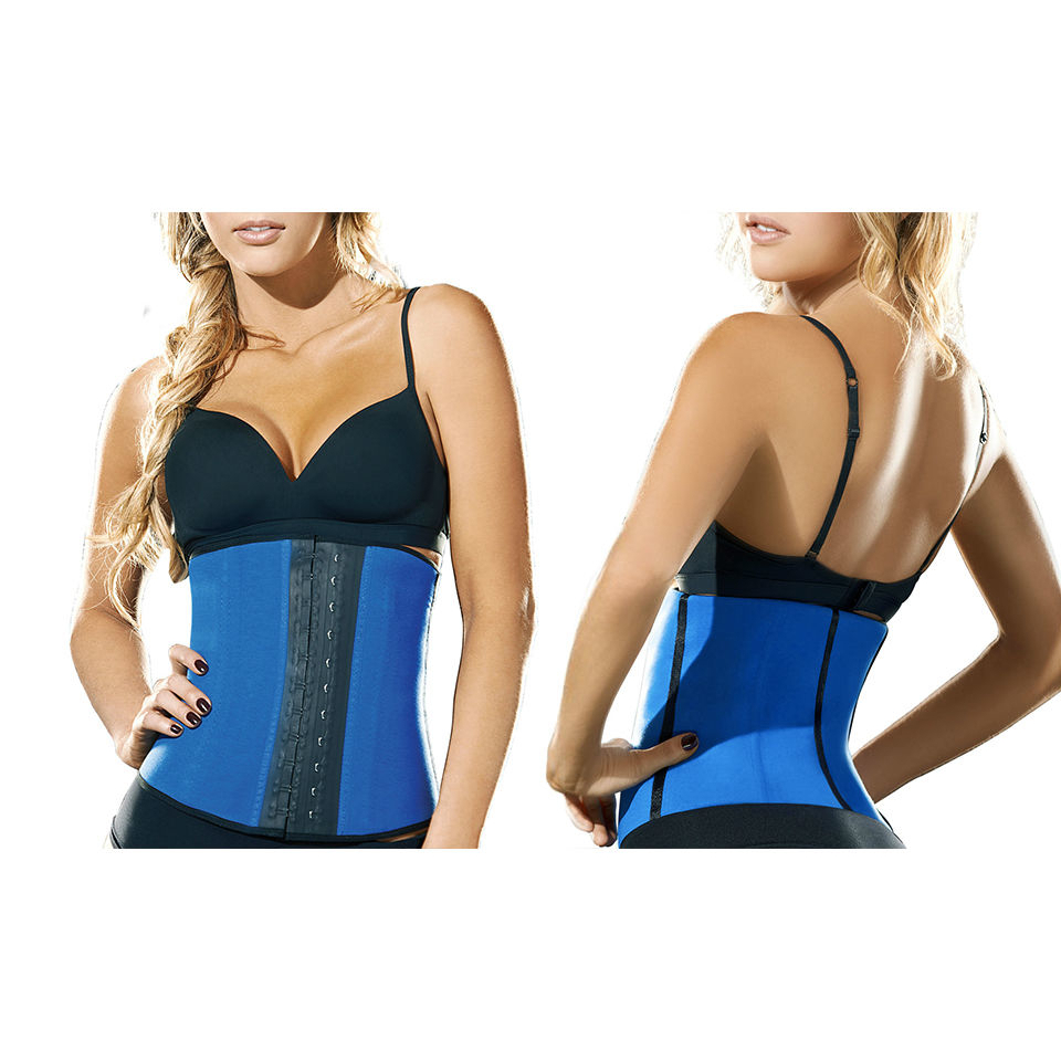 Women's Waist Trainer Workout Slimming Corset - Blue, XL