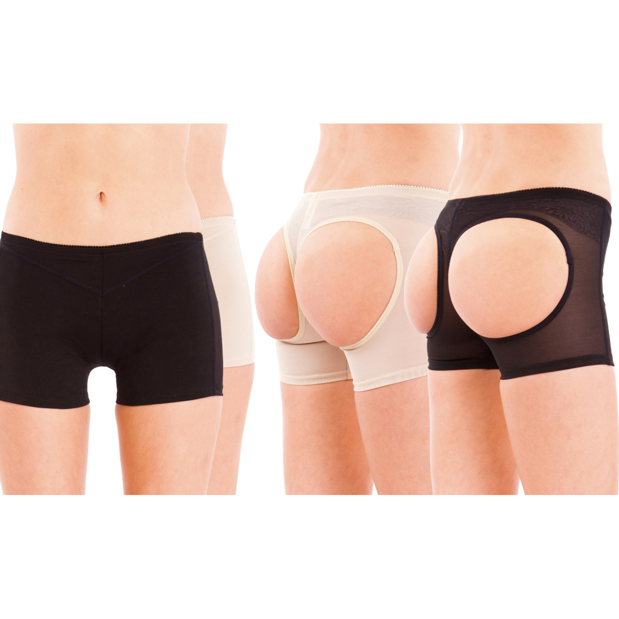 Women Tummy-Control Brief In Regular And Plus Sizes - Beige & Black, Small